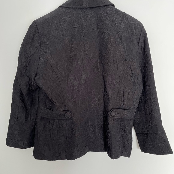 KerryBrooke black crinkled blazer size large - Picture 3 of 7